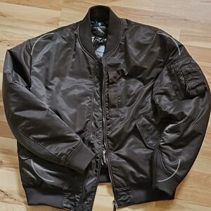 Men's Dark Brown Bomber Jacket